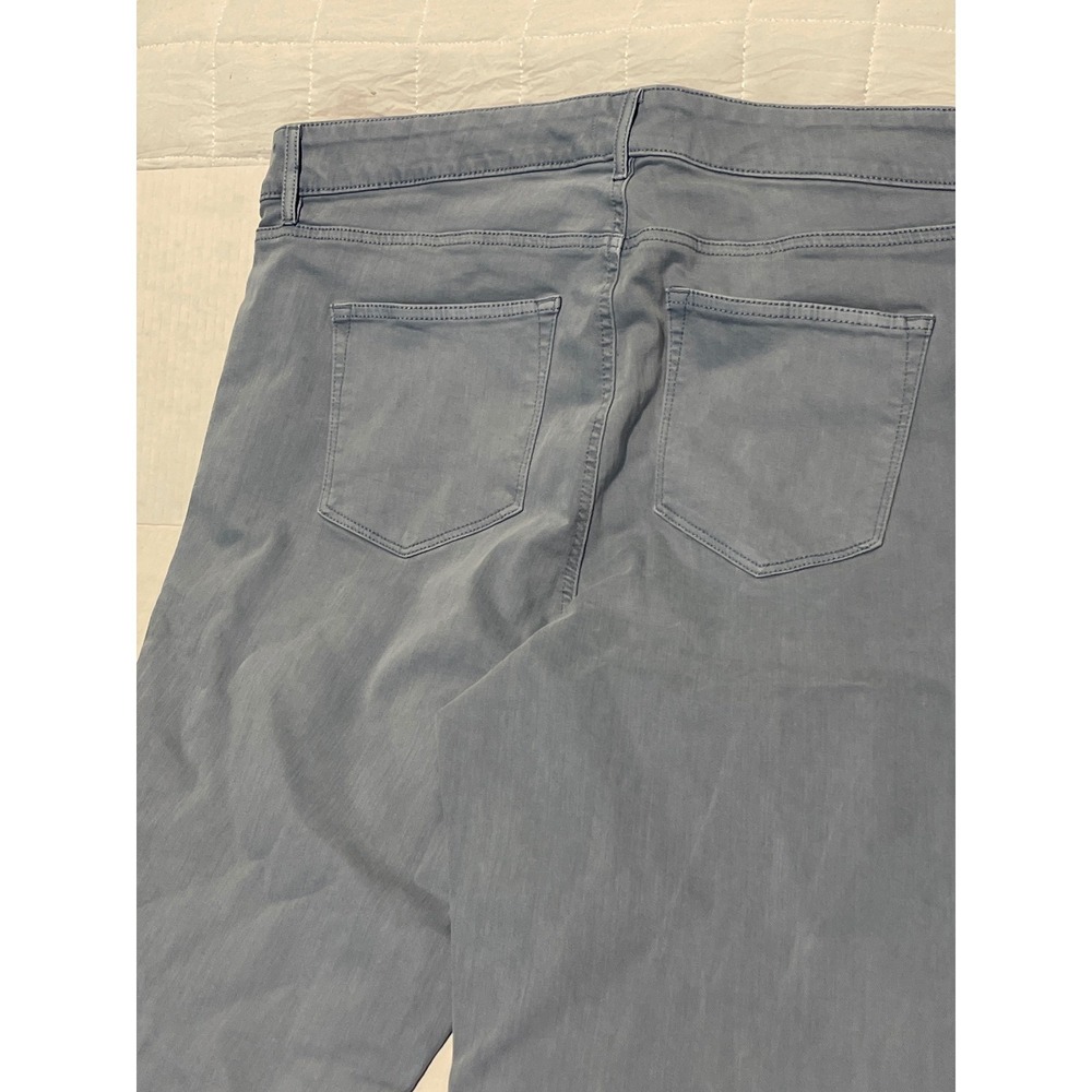 Loft Blue Denim Ankle Jeans Size 18 NWT High Rise Raw Hem Stretch Utility Pants - Picture 8 of 9